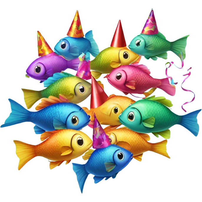 Fish partying  emoji