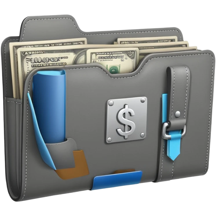 gray folder with money insideemoji emoji