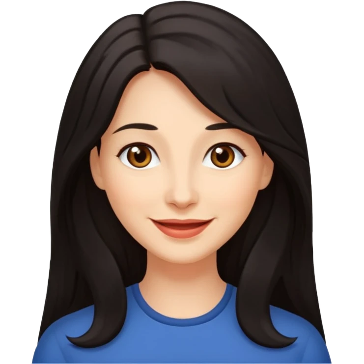 Mature woman with long dark hair emoji