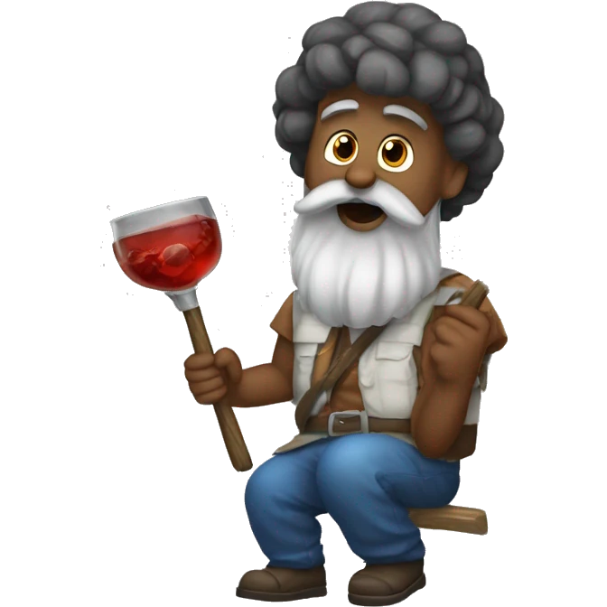 koltukta iskelet ve bir dede emoji