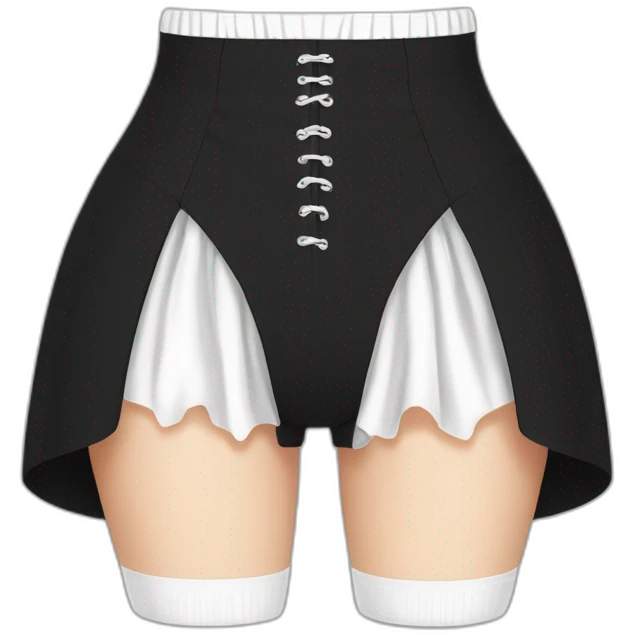 white-knickers-long-white-socks-black-skirt вид снизу emoji