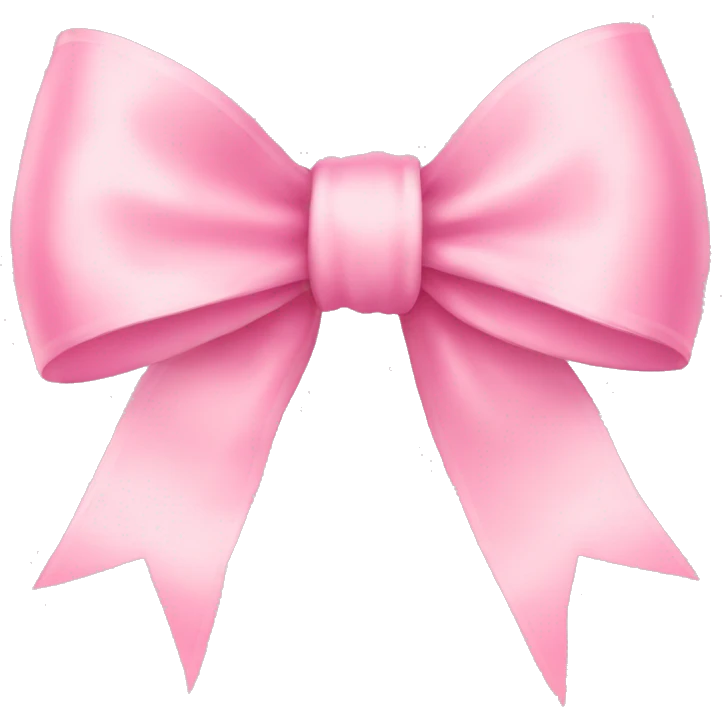 light pink ribbon bow emoji