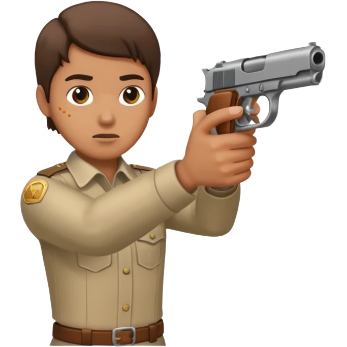 shooting a pistol  emoji