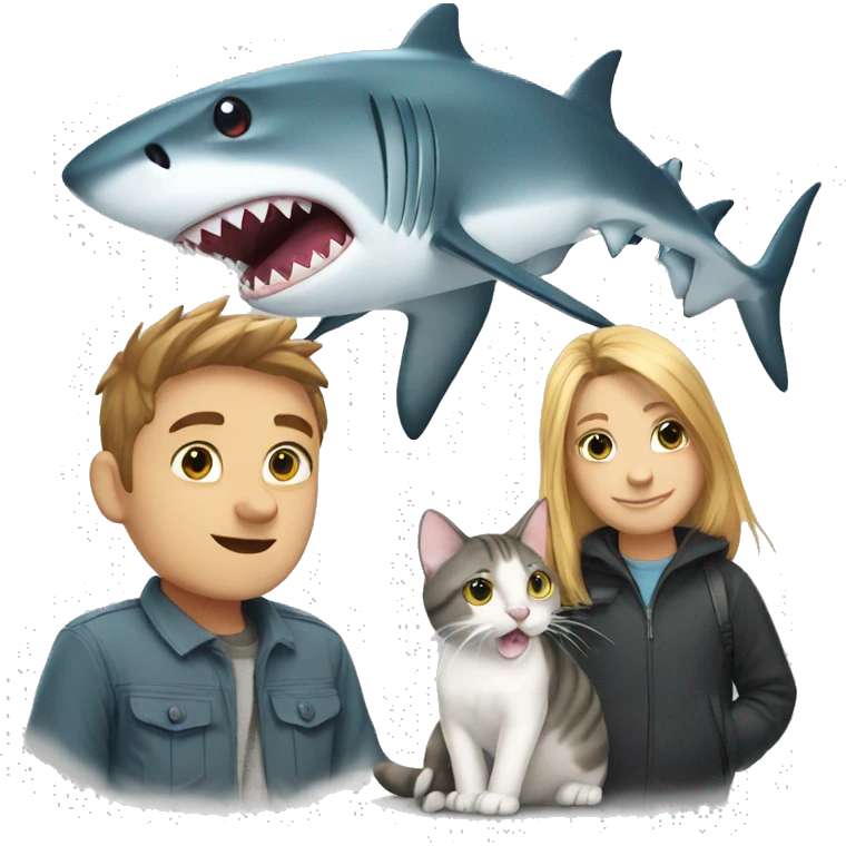 shark with cat emoji