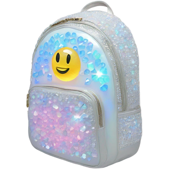 opal Crystal rhinestone covered backpack emoji