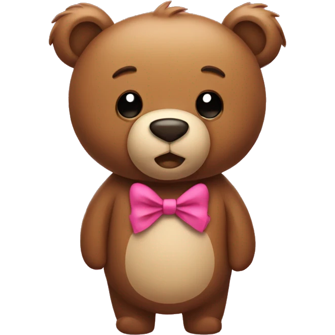 Bear with bow  emoji