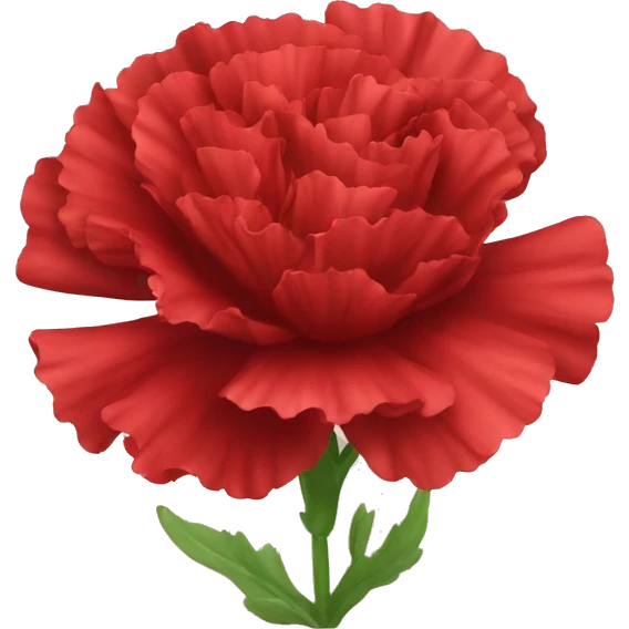 red Carnation flower emoji