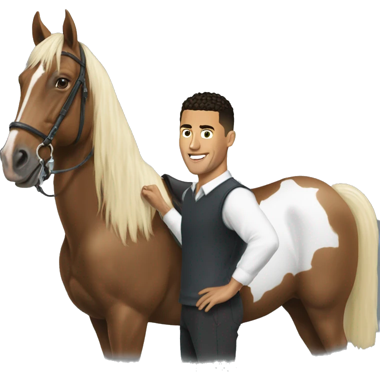 Ronaldo qui fait du cheval emoji