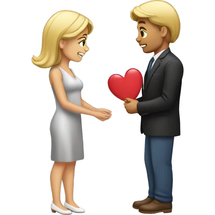 Proposing a woman emoji