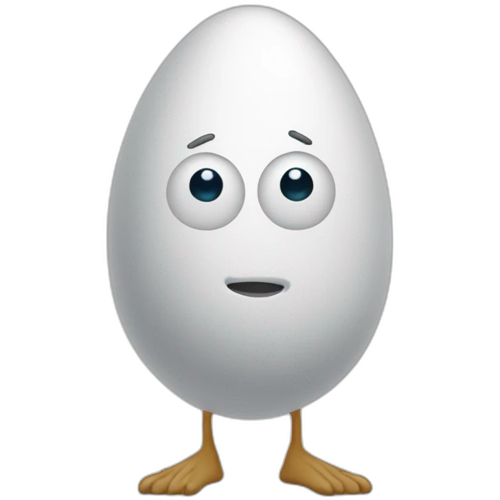 white egg with two eyes, two arms, and two legs (standing, io17, facing forward) white pants down at ankles emoji