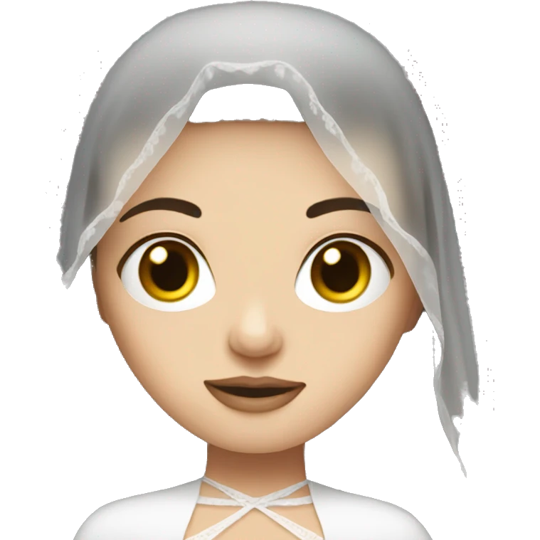 White brunette girl in veil emoji