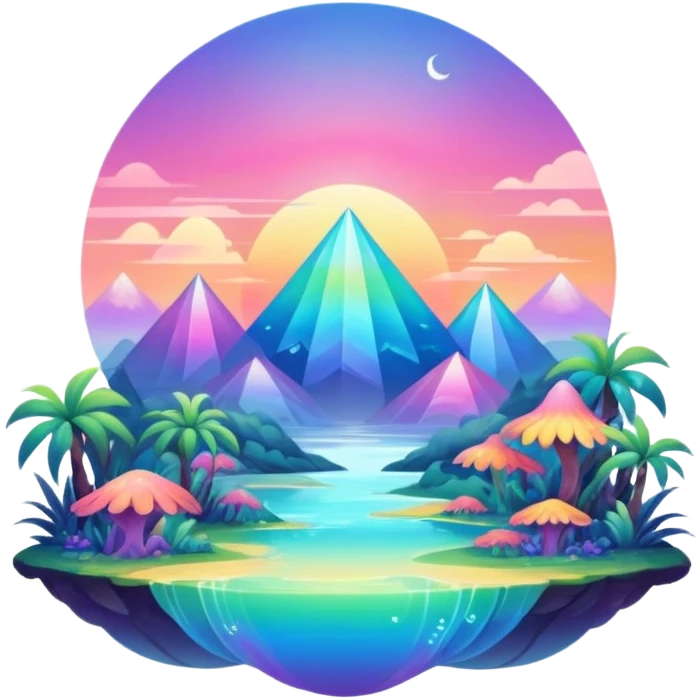divine complex gradients aesthetic-scenery-Fakémon-creature emoji