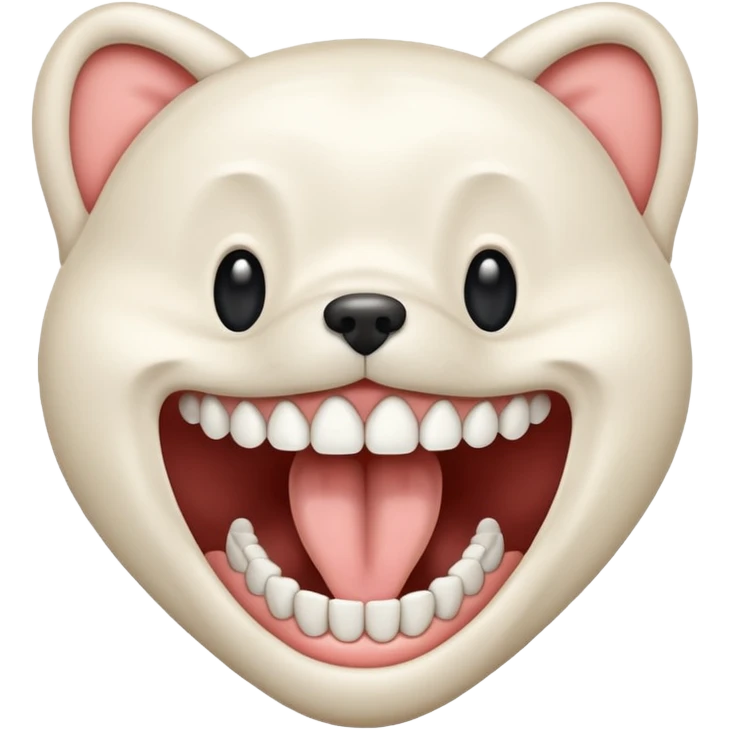 Make the canine teeth longer emoji