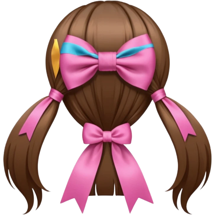 hair from behind with a bow emoji