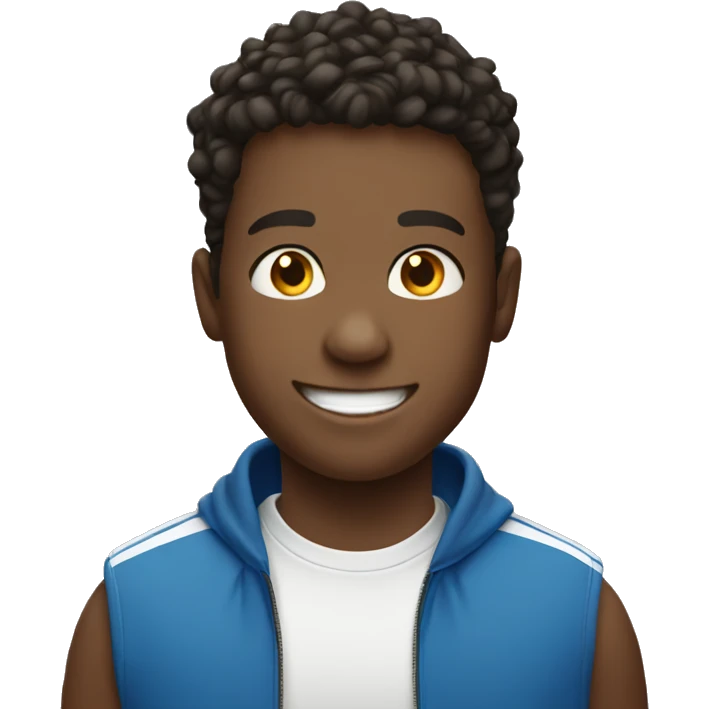 smiling boy in sportswear emoji