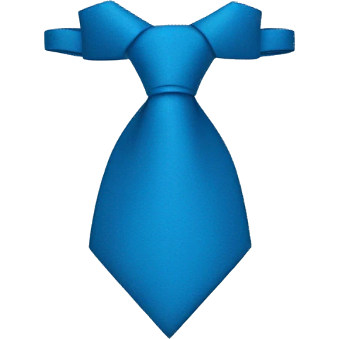 Cravate bleue  emoji