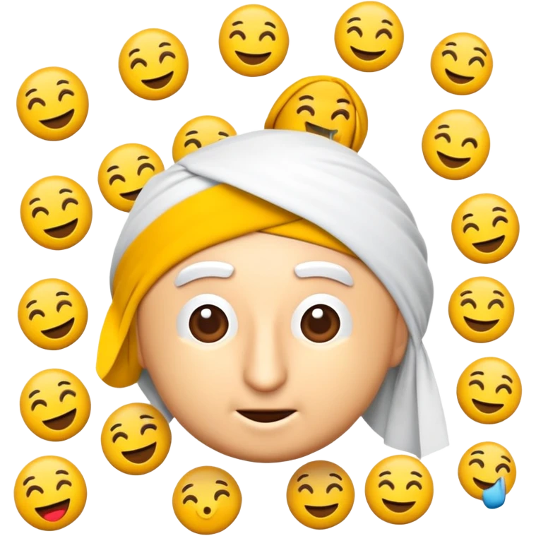 Şapka takan bir emoji  emoji