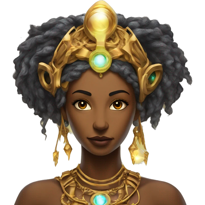 Technomancy Goddess is a mystical being who controls both magic and technology. She can cast spells on technological networks. Her powers blend the ancient art of magic with advanced cybernetics and technology. She can command machines emoji