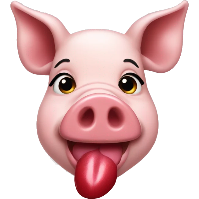 Pig with lipstick  emoji