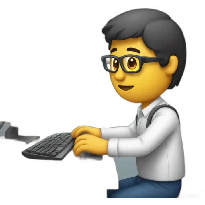 Working on a computer emoji