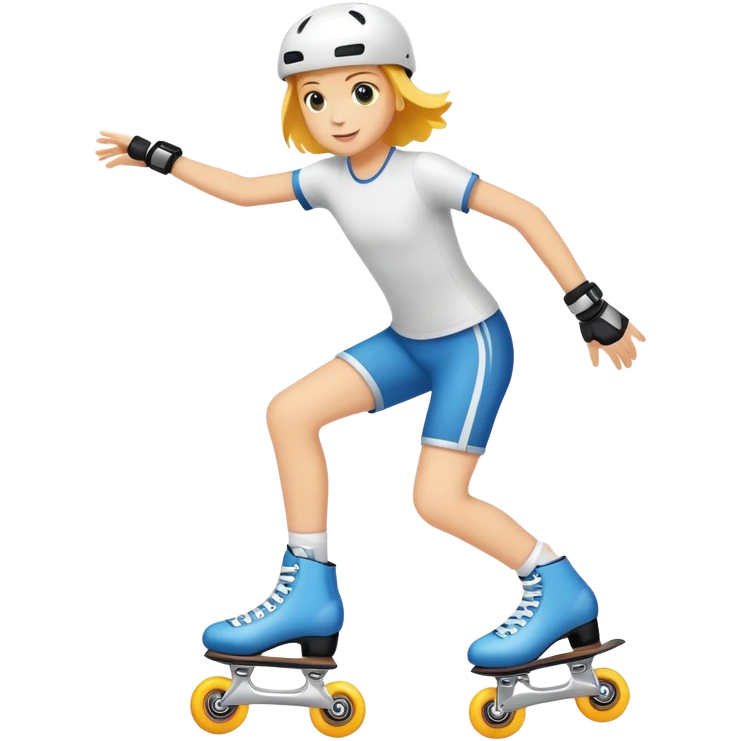 white roller skating emoji