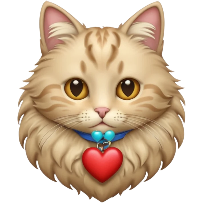 beige heart with cat emoji