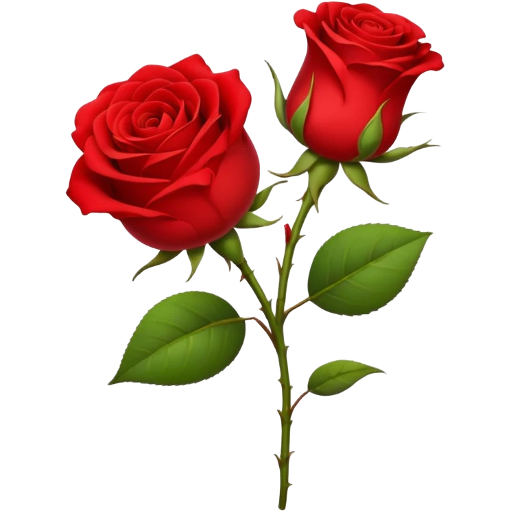A charming emoji with a rose stem in the mouth and a red rose at the end of the stem emoji