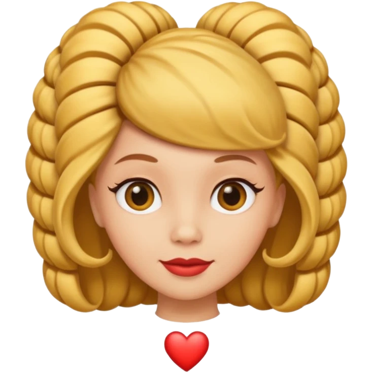 heart with a 1960s hairdo emoji