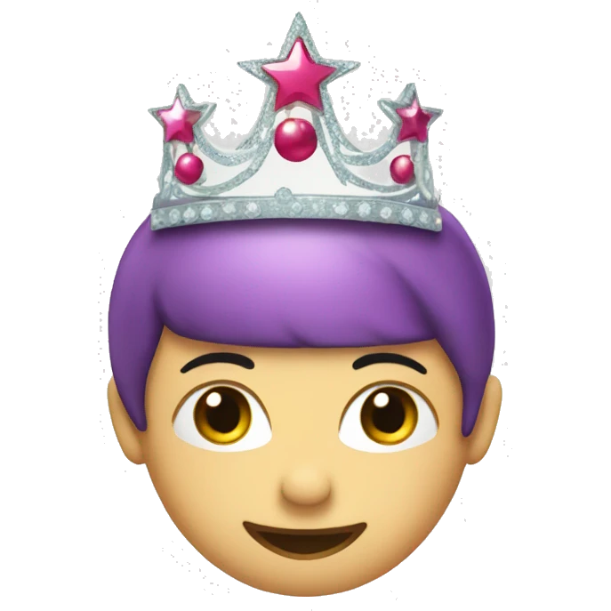 christmas hat with tiara emoji