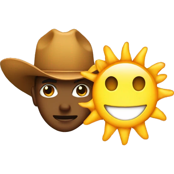 sun with cowboy emoji