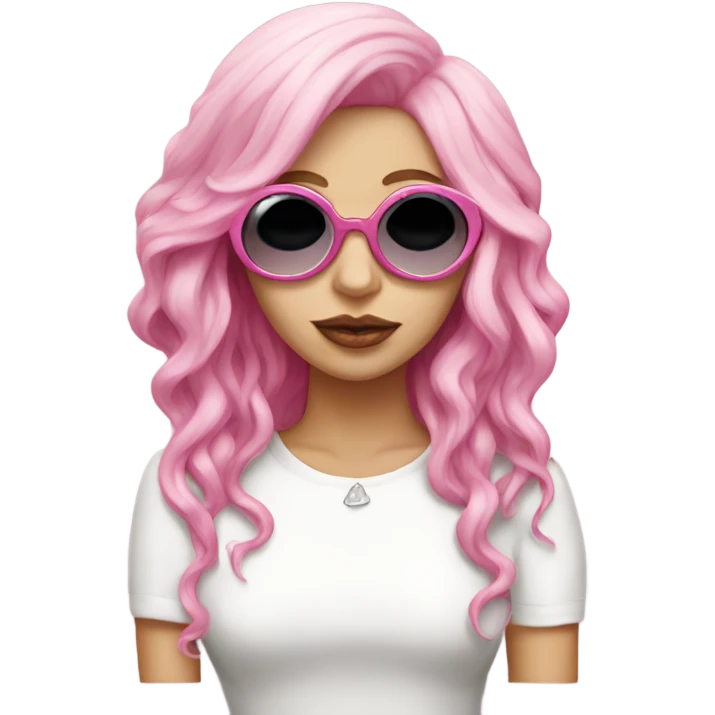 Lady-gaga-pink-hair-glasses  emoji