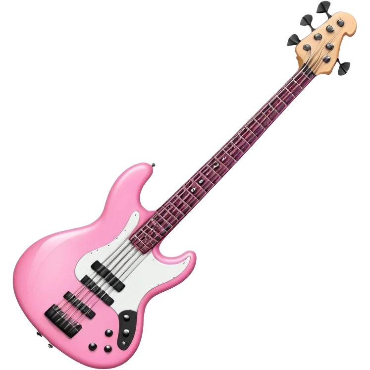 Pink bass guitar emoji