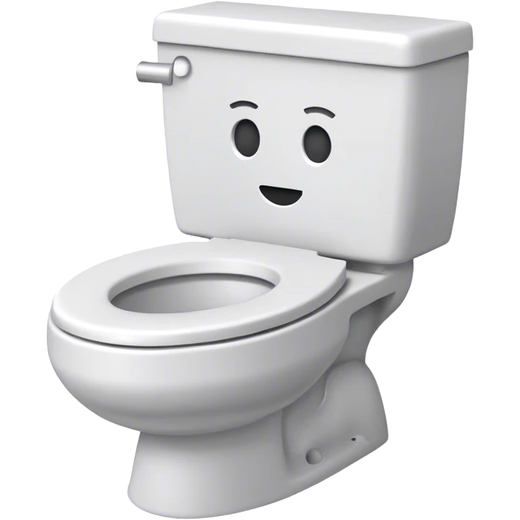 a toilet with a head emoji