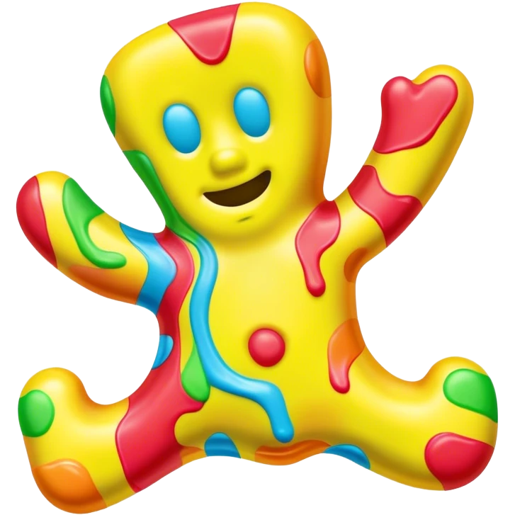 Psychedelic sour patch kid tripping emoji