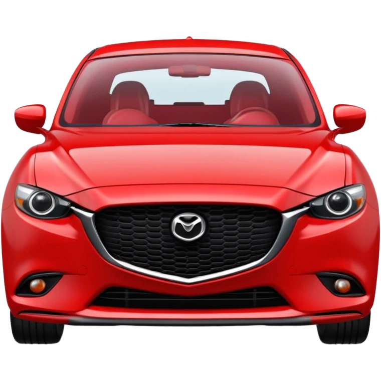 A 3d mazda rs6 red with headlights on emoji and not image emoji