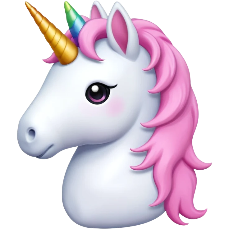 A unicorn plushie with a pink bow emoji