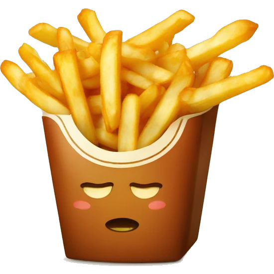 Poutine qui mange des frites  emoji