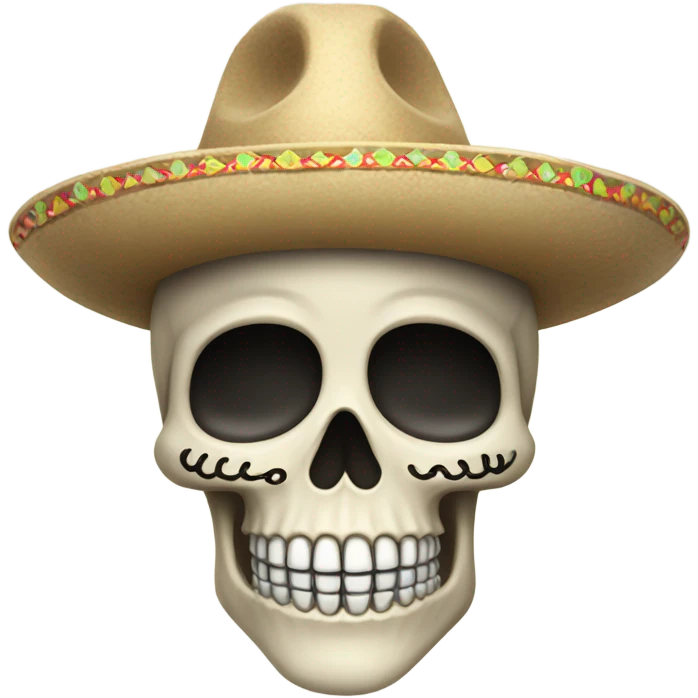 Skeleton with a mustache and sombrero  emoji