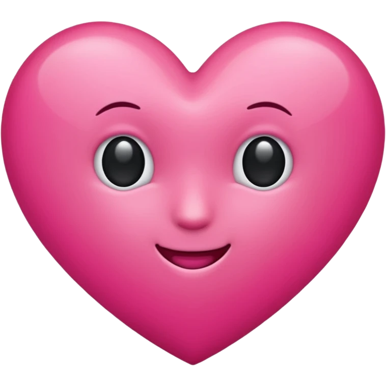 bright pink heart iPhone emoji style emoji