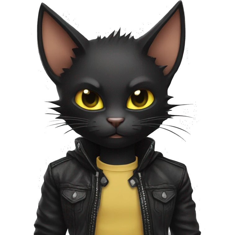 Black Punk Bat-Cat-Fakémon emoji