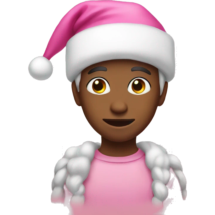 Pink Christmas emoji