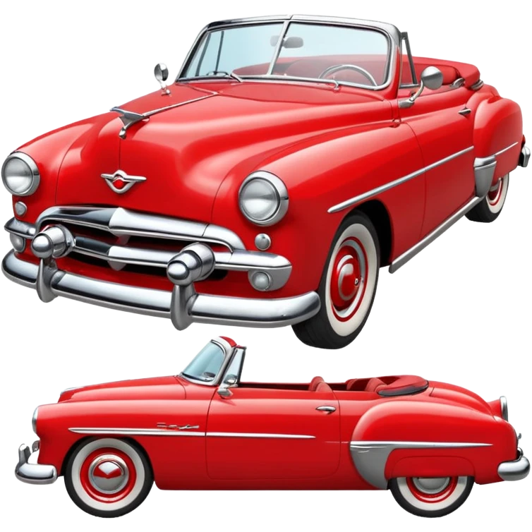 classic red converible 1950s emoji