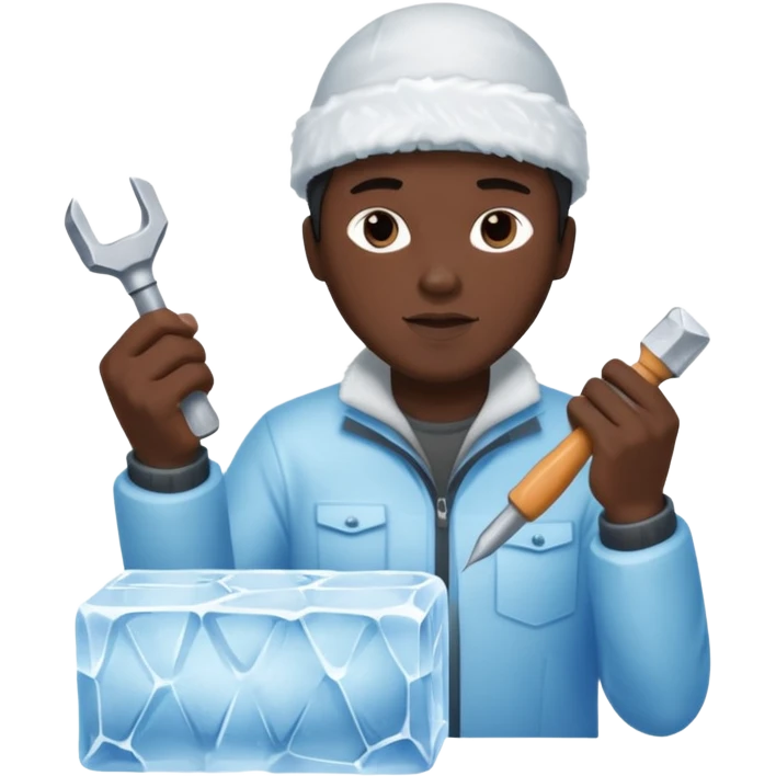 Ice Sculptor black man emoji
