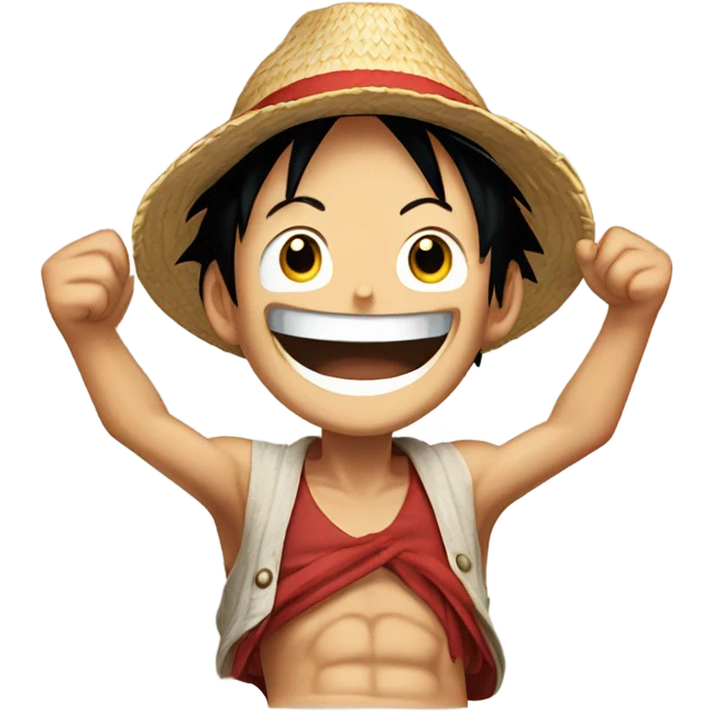Luffy laughing emoji