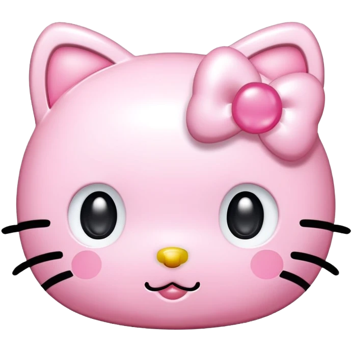 Light pink hello kitty face emoji