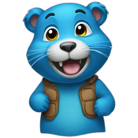 Blue Gopher emoji