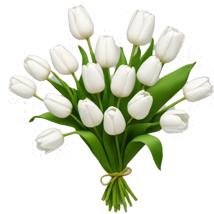 white tulip bouquet  emoji
