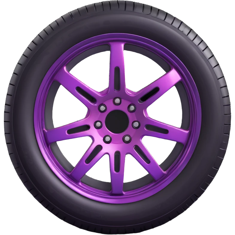 Make a tire emoji that looks exactly like the reference image, in iOS emoji style. 3D, shiny, smooth gradients, soft shadows, realistic tire texture, classic emoji look. Add a soft shadow under the tire. emoji