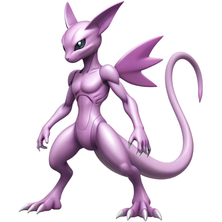  Cool Edgy Shiny Futuristic Ethereal Legendary Mewtwo-Digimon-Genesect-Palkia-hybrid full body emoji