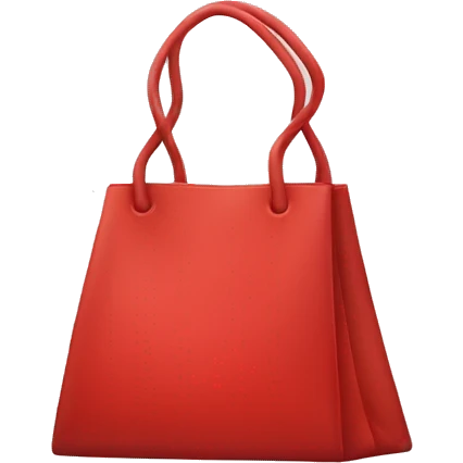 red bag simple with discount symbol emoji